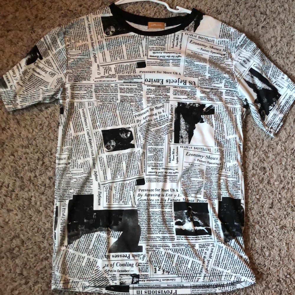 Newspaper shirt